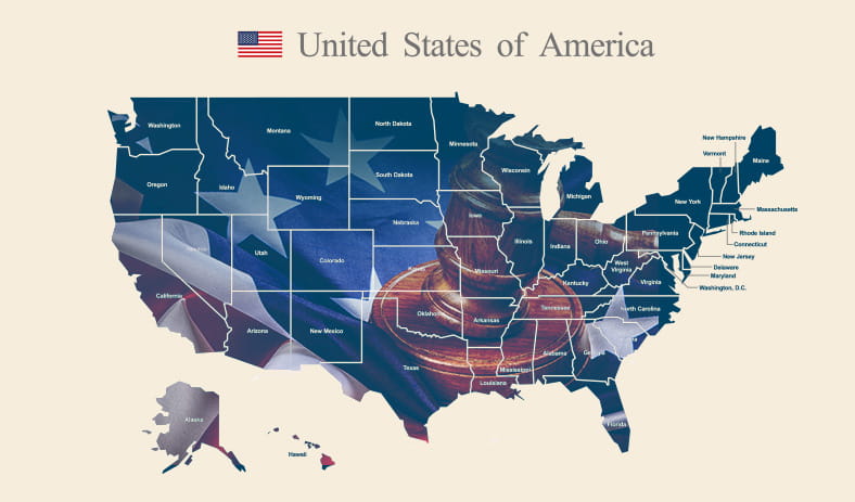  A map of the US